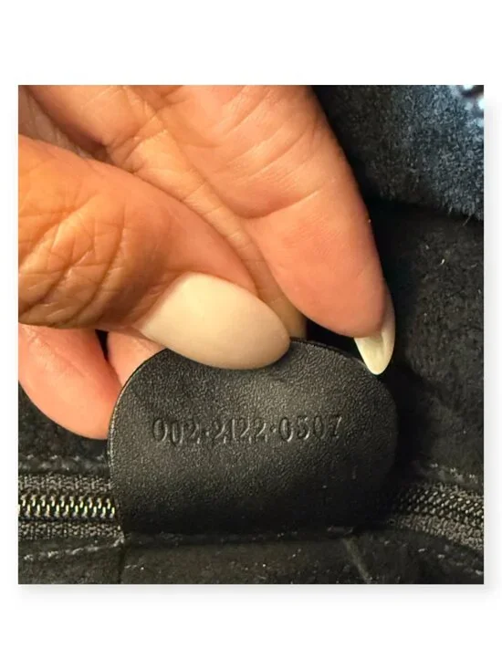 Vintage Gucci Bamboo Handle Black Leather Tote Bag - Picture 7 of 8